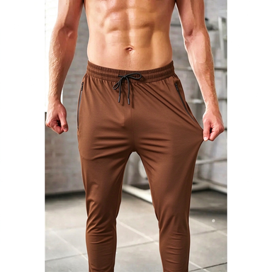 Men's 6-Pack Joggers with Zipper Pockets – Lightweight Cuffed Stretch Sweatpants for Gym & Running
