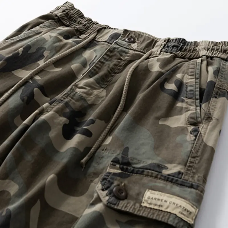 Men's Summer Lightweight Camouflage Cargo Pants – Jogger Style Breathable Cotton Durable Work Pants