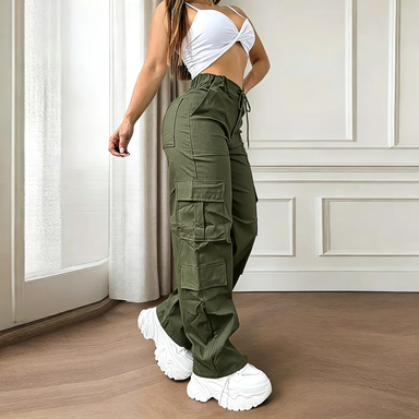 Women's Cargo Work Pants – Multi-Pocket Straight-Leg Outdoor Trousers