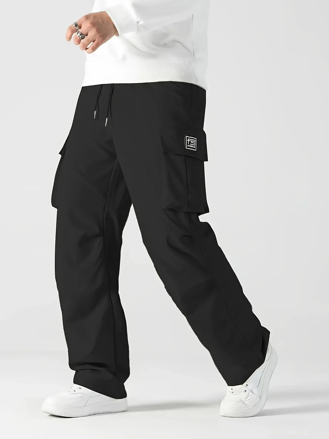 Men's 4-Pack Tactical Cargo Pants – Elastic Waist Multi-Pocket Casual Trail Pants