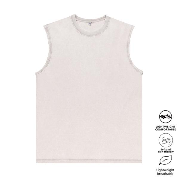 Unisex 5-Pack Acid Wash Tank Tops – Heavyweight Cotton Loose Fit Vintage Streetwear Sleeveless Tees