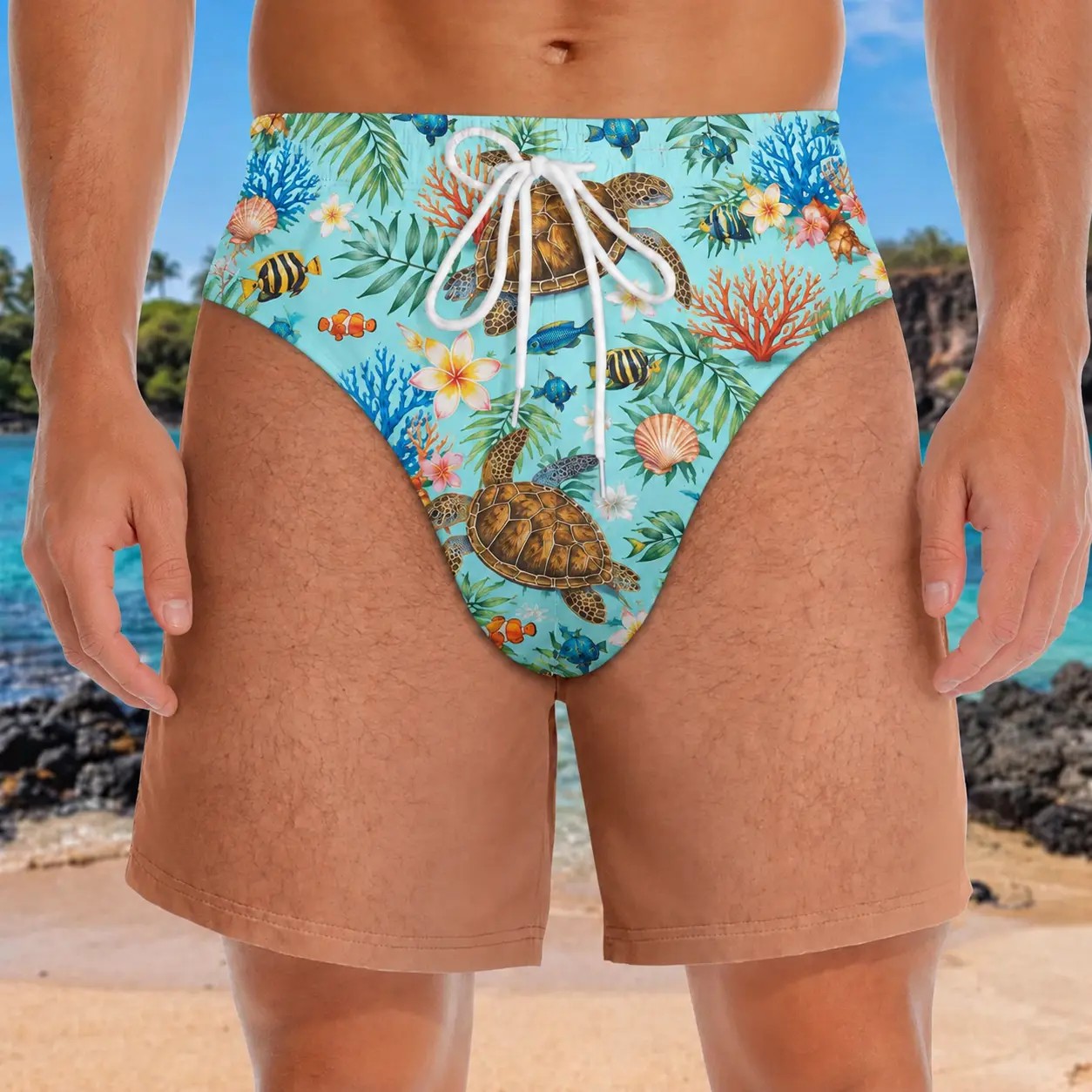 Men's Patriotic Swim Trunks – American Flag "Freedom & Chill" Quick Dry Beach Shorts with Mesh Lining
