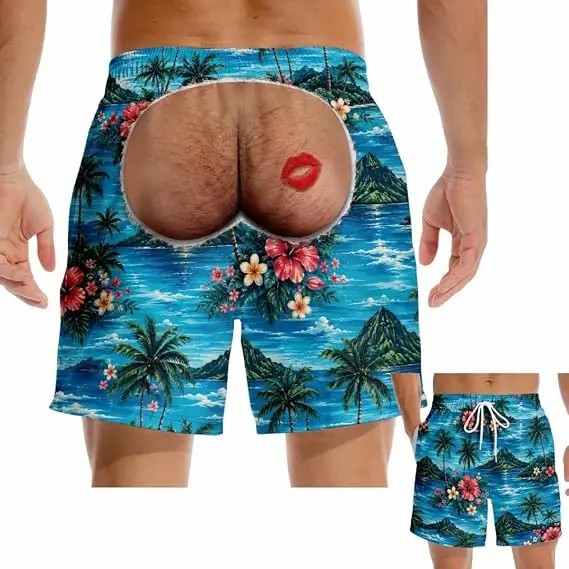 Men's Patriotic Swim Trunks – American Flag "Freedom & Chill" Quick Dry Beach Shorts with Mesh Lining