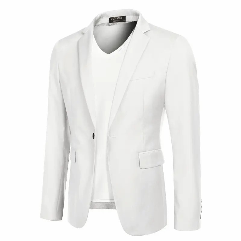 Men's One Button Casual Blazer – Lightweight Slim Fit Sport Coat for Business & Everyday Style