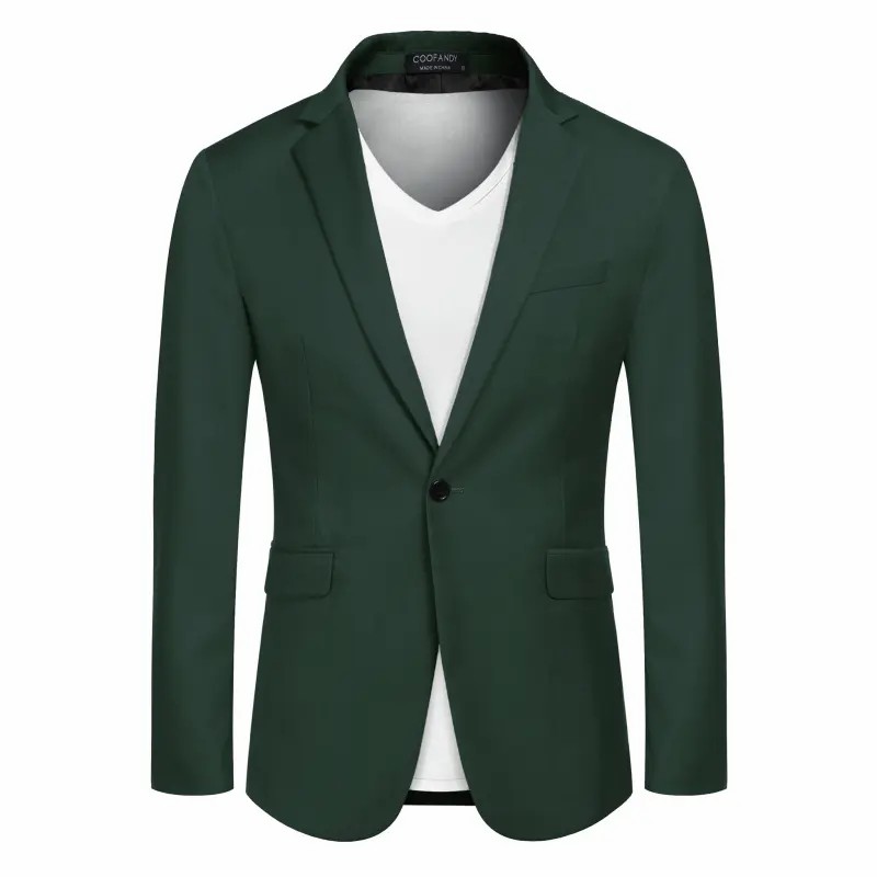 Men's One Button Casual Blazer – Lightweight Slim Fit Sport Coat for Business & Everyday Style