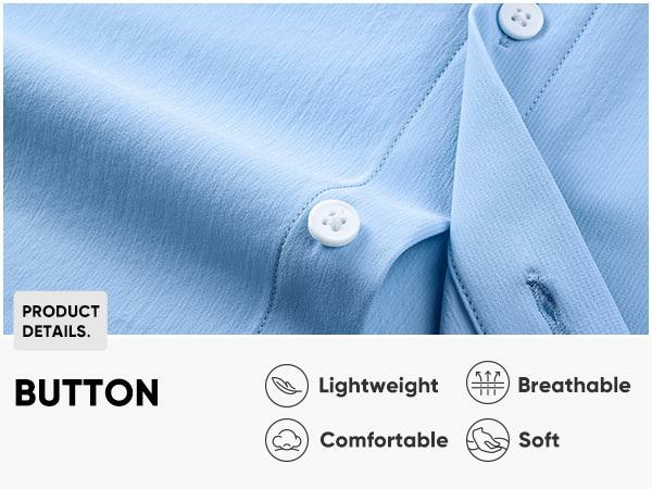 Men's Muscle Fit Short Sleeve Dress Shirt – 4-Way Stretch, Wrinkle-Free, Casual Button Down
