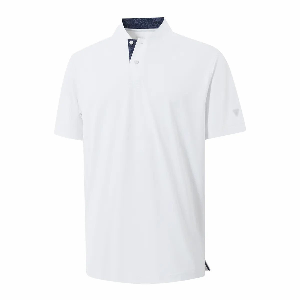 Men's Collarless Performance Golf Shirt – Dry Fit Henley, Moisture Wicking, Short Sleeve