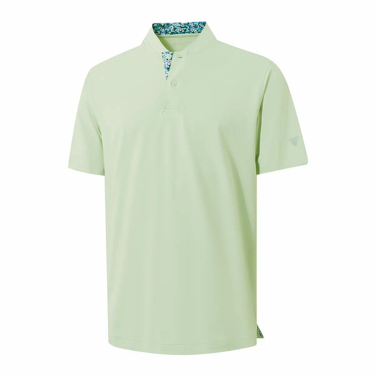 Men's Collarless Performance Golf Shirt – Dry Fit Henley, Moisture Wicking, Short Sleeve