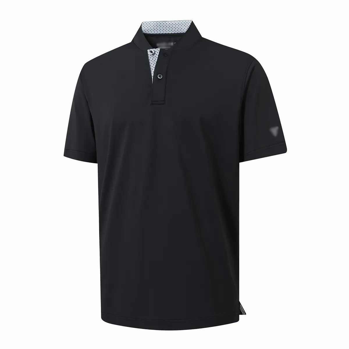 Men's Collarless Performance Golf Shirt – Dry Fit Henley, Moisture Wicking, Short Sleeve