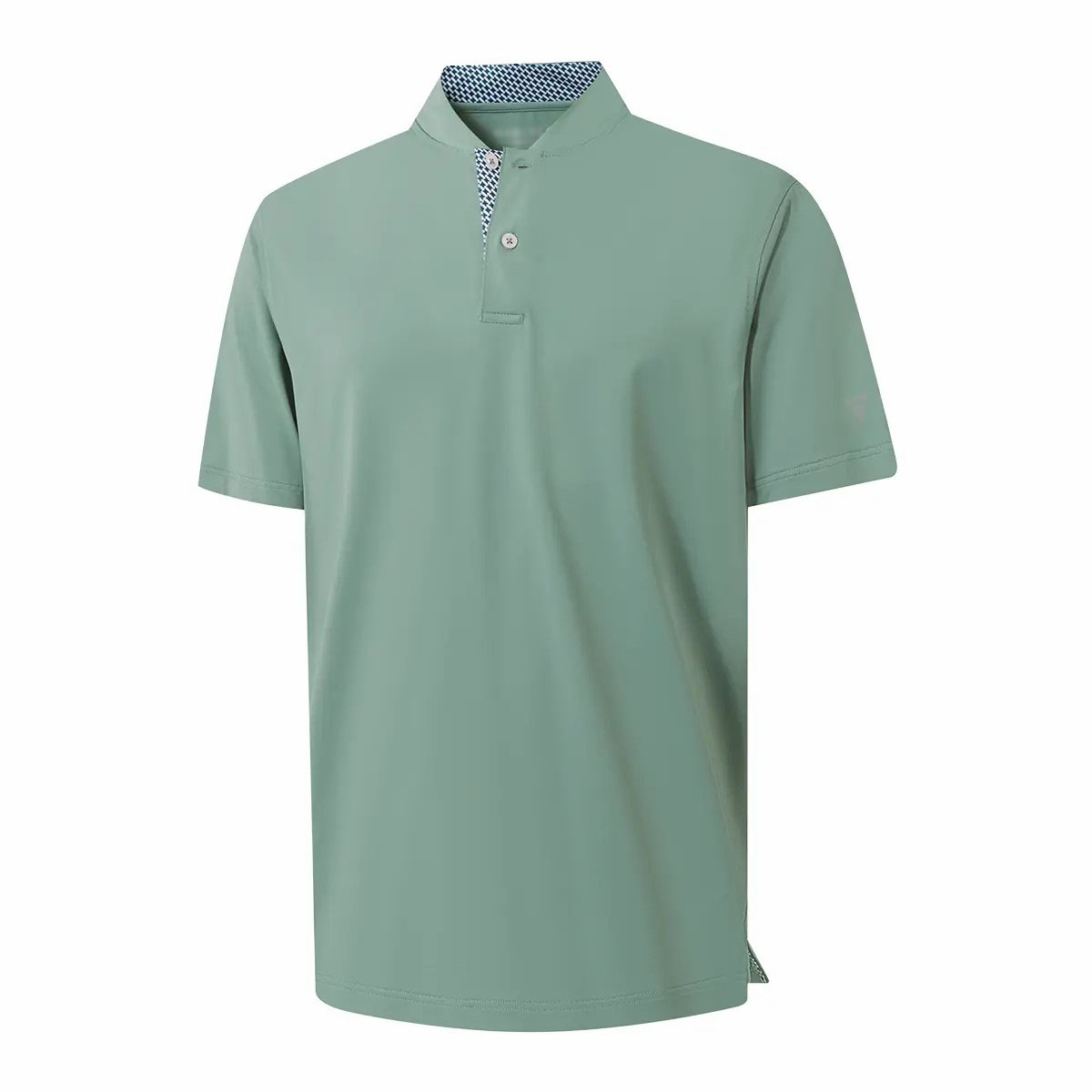 Men's Collarless Performance Golf Shirt – Dry Fit Henley, Moisture Wicking, Short Sleeve