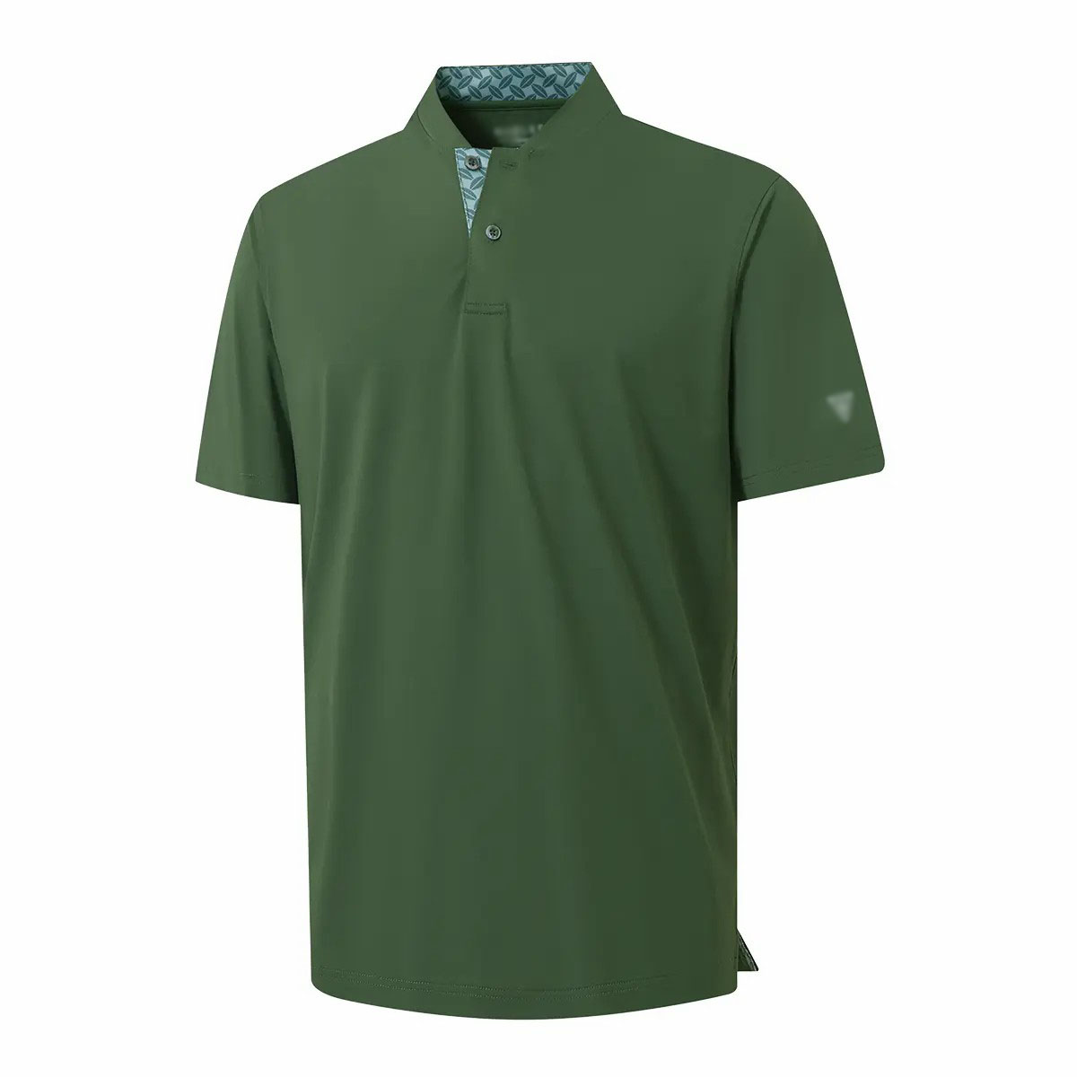 Men's Collarless Performance Golf Shirt – Dry Fit Henley, Moisture Wicking, Short Sleeve
