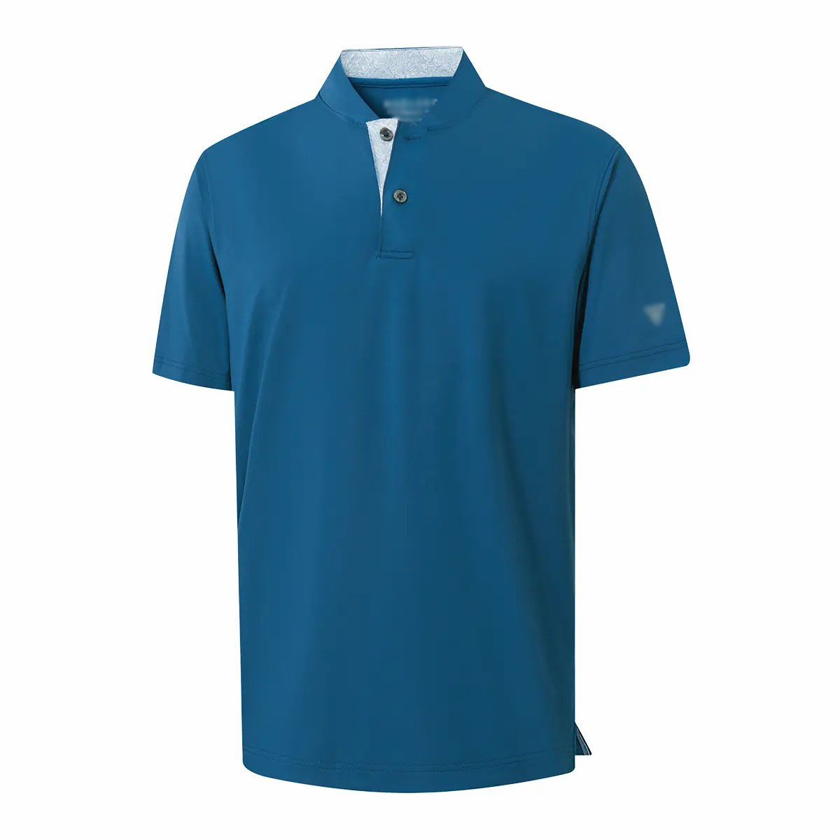 Men's Collarless Performance Golf Shirt – Dry Fit Henley, Moisture Wicking, Short Sleeve