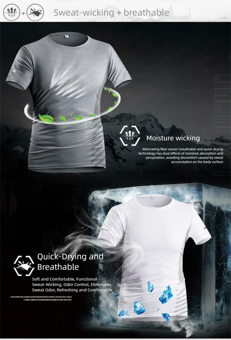 Men's Ice Silk Mesh Sports T-Shirt – Lightweight Breathable Summer Running & Training Top