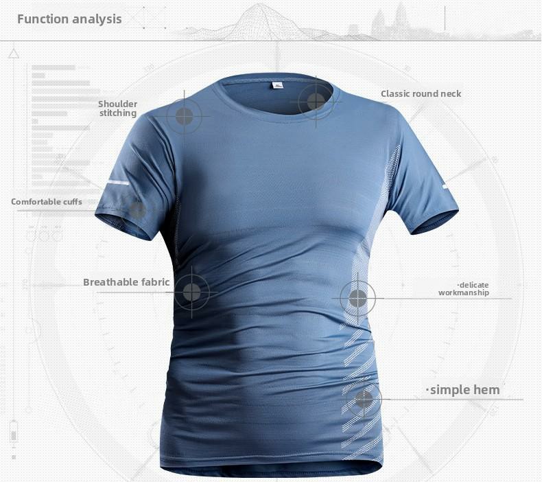 Men's Ice Silk Mesh Sports T-Shirt – Lightweight Breathable Summer Running & Training Top