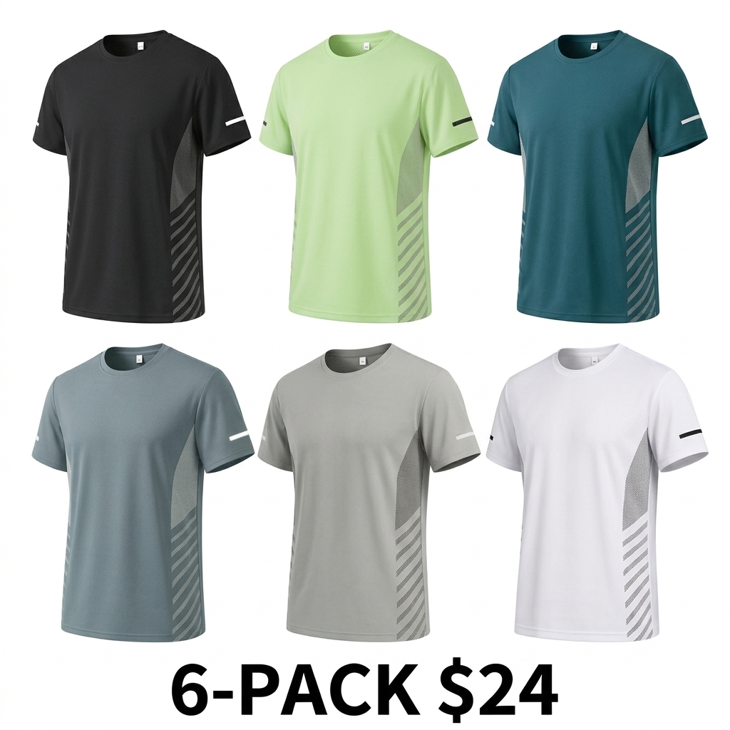 Men's Ice Silk Mesh Sports T-Shirt – Lightweight Breathable Summer Running & Training Top