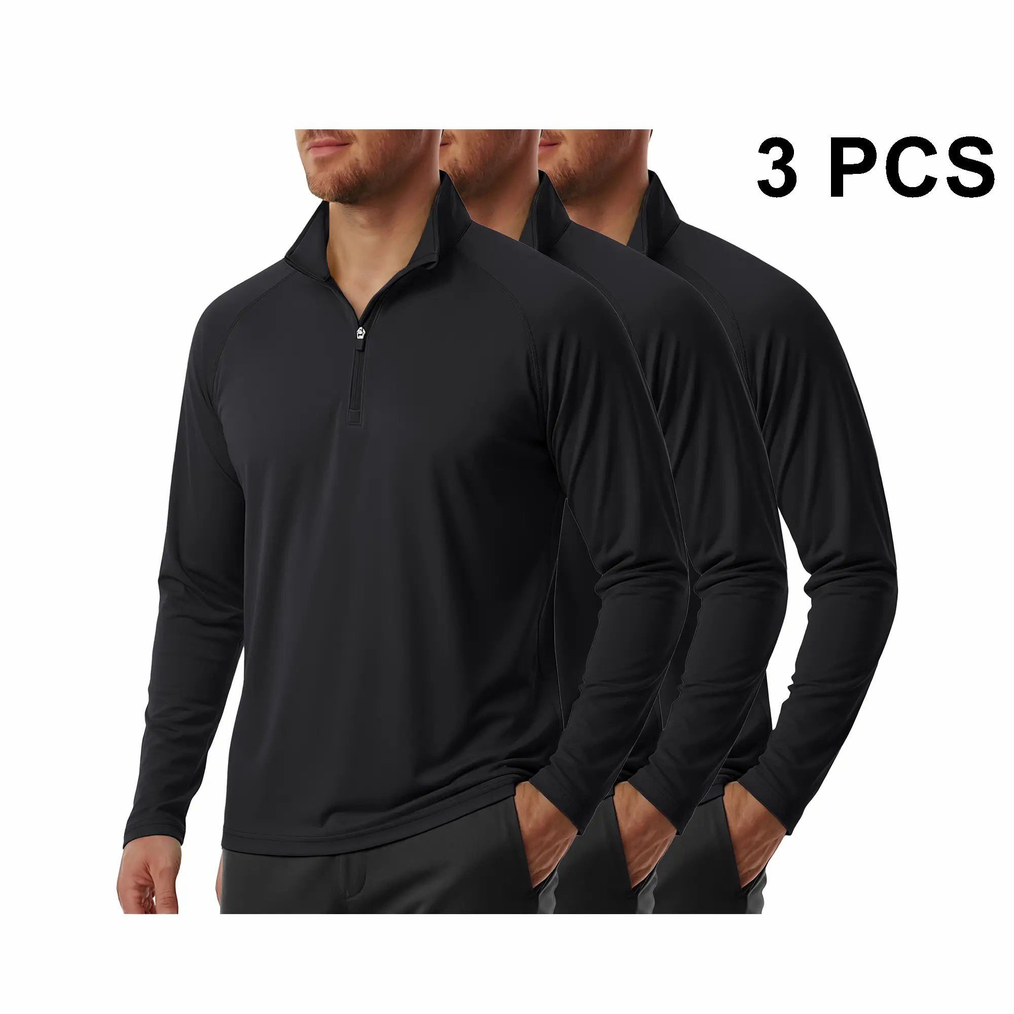 Men's 1/4 Zip Sun Shirt – UPF 50+ Quick Dry Lightweight Long Sleeve for Hiking & Running