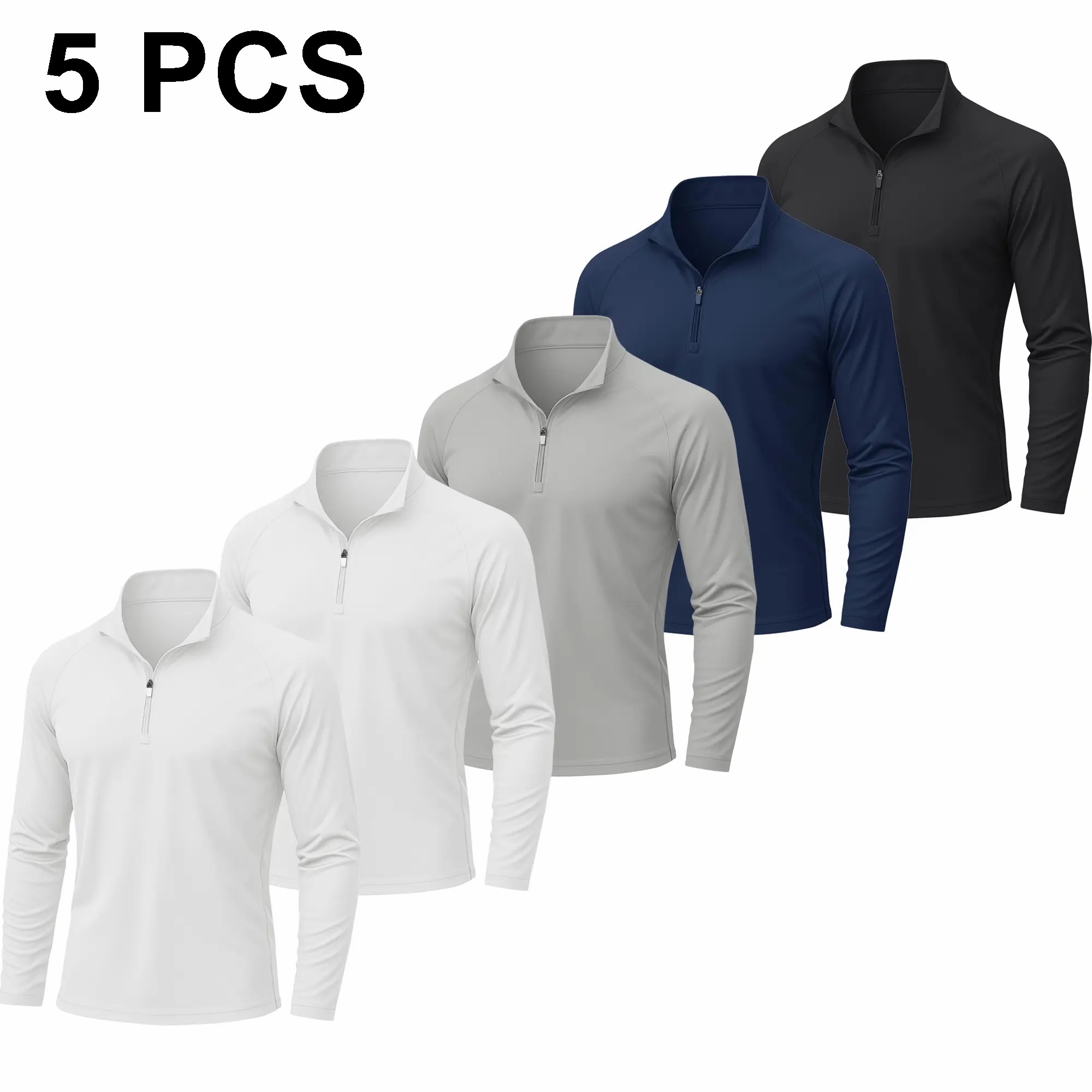 Men's 1/4 Zip Sun Shirt – UPF 50+ Quick Dry Lightweight Long Sleeve for Hiking & Running