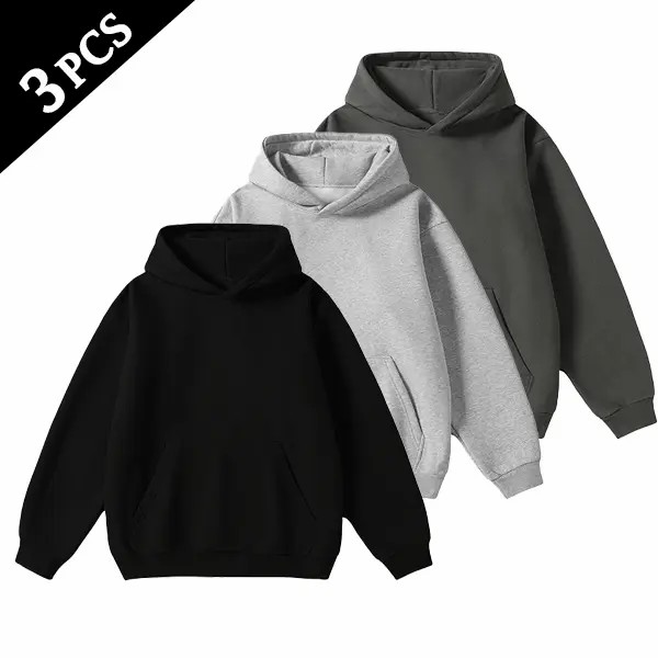 Men's Cotton Blend Hoodie – Long Sleeve Regular Fit Pullover, Soft Breathable Everyday Comfort