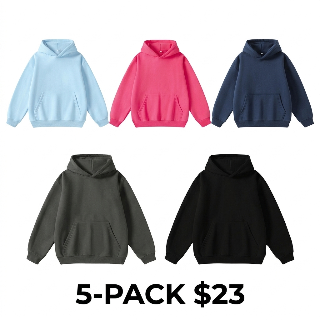 Men's Cotton Blend Hoodie – Long Sleeve Regular Fit Pullover, Soft Breathable Everyday Comfort
