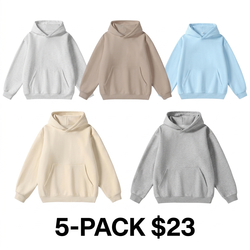 Men's Cotton Blend Hoodie – Long Sleeve Regular Fit Pullover, Soft Breathable Everyday Comfort