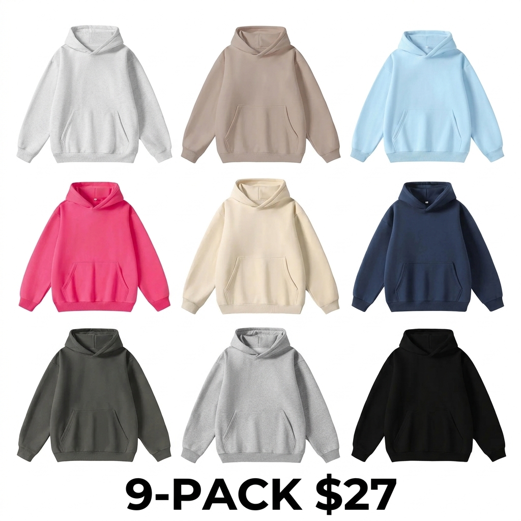 Men's Cotton Blend Hoodie – Long Sleeve Regular Fit Pullover, Soft Breathable Everyday Comfort
