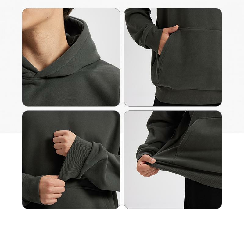 Men's Cotton Blend Hoodie – Long Sleeve Regular Fit Pullover, Soft Breathable Everyday Comfort