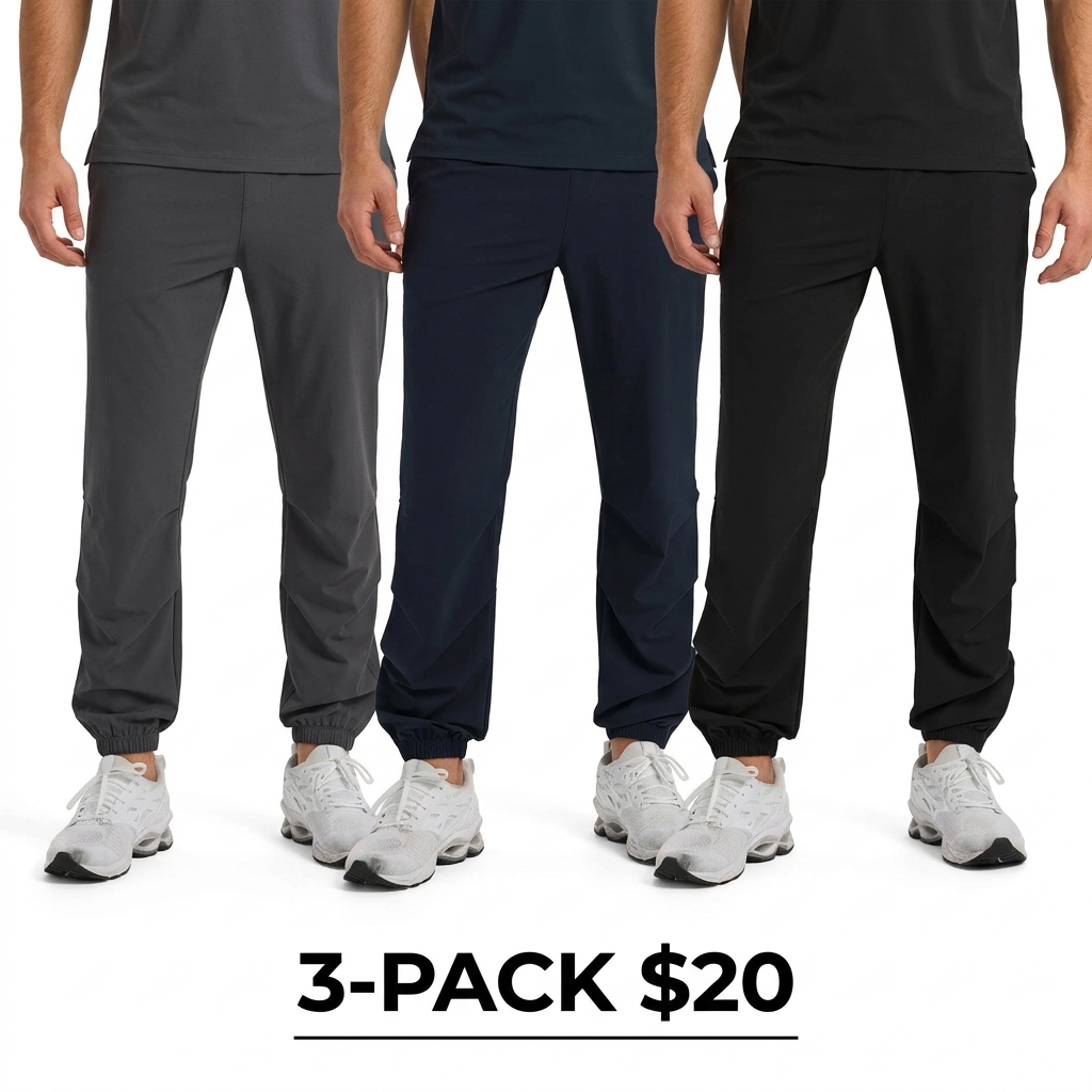 Men's All-Day Performance Jogger – Lightweight Stretch Athletic Pants with Tapered Fit