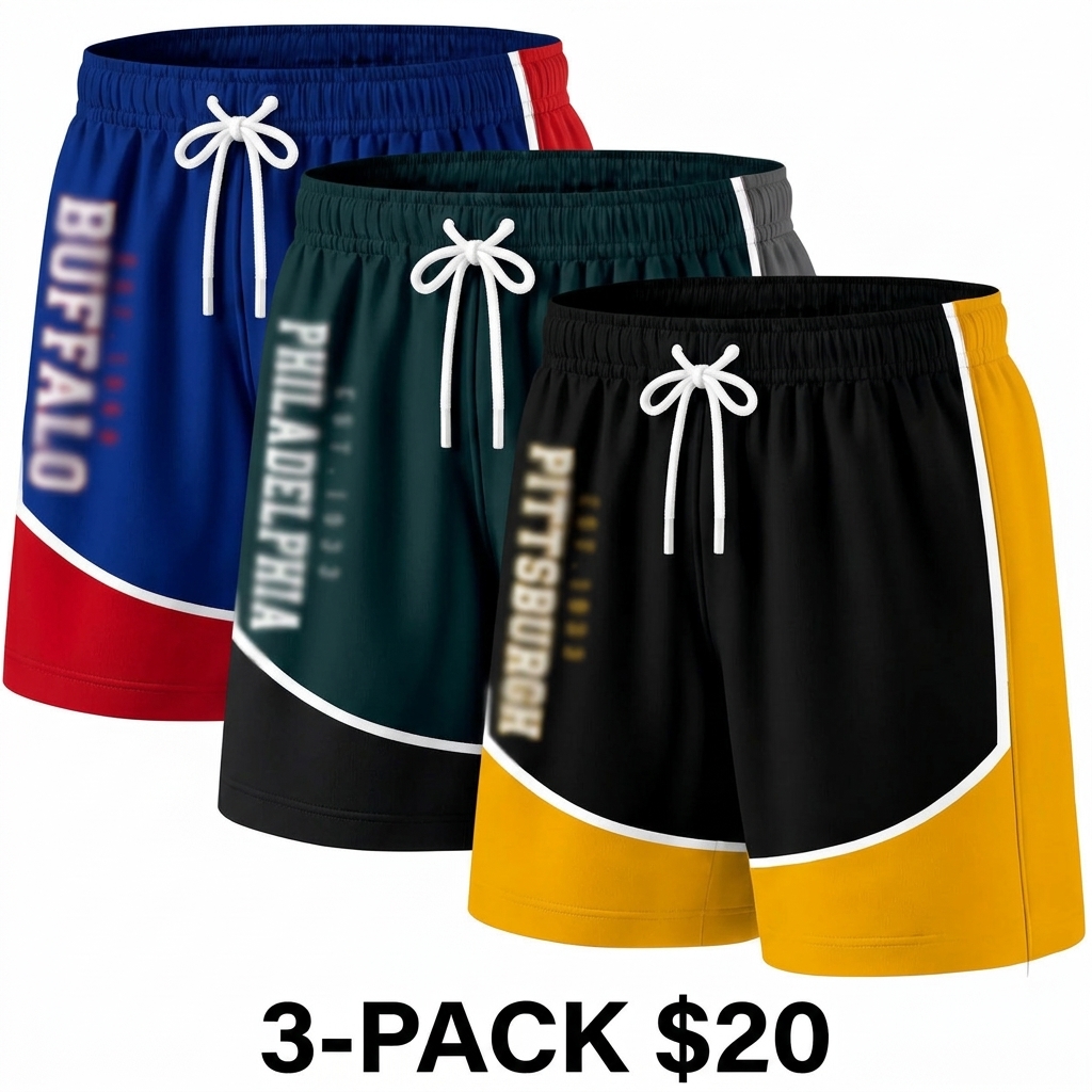 Men's Lined Board Shorts – Lightweight Quick-Dry Swim Trunks with Elastic Waistband