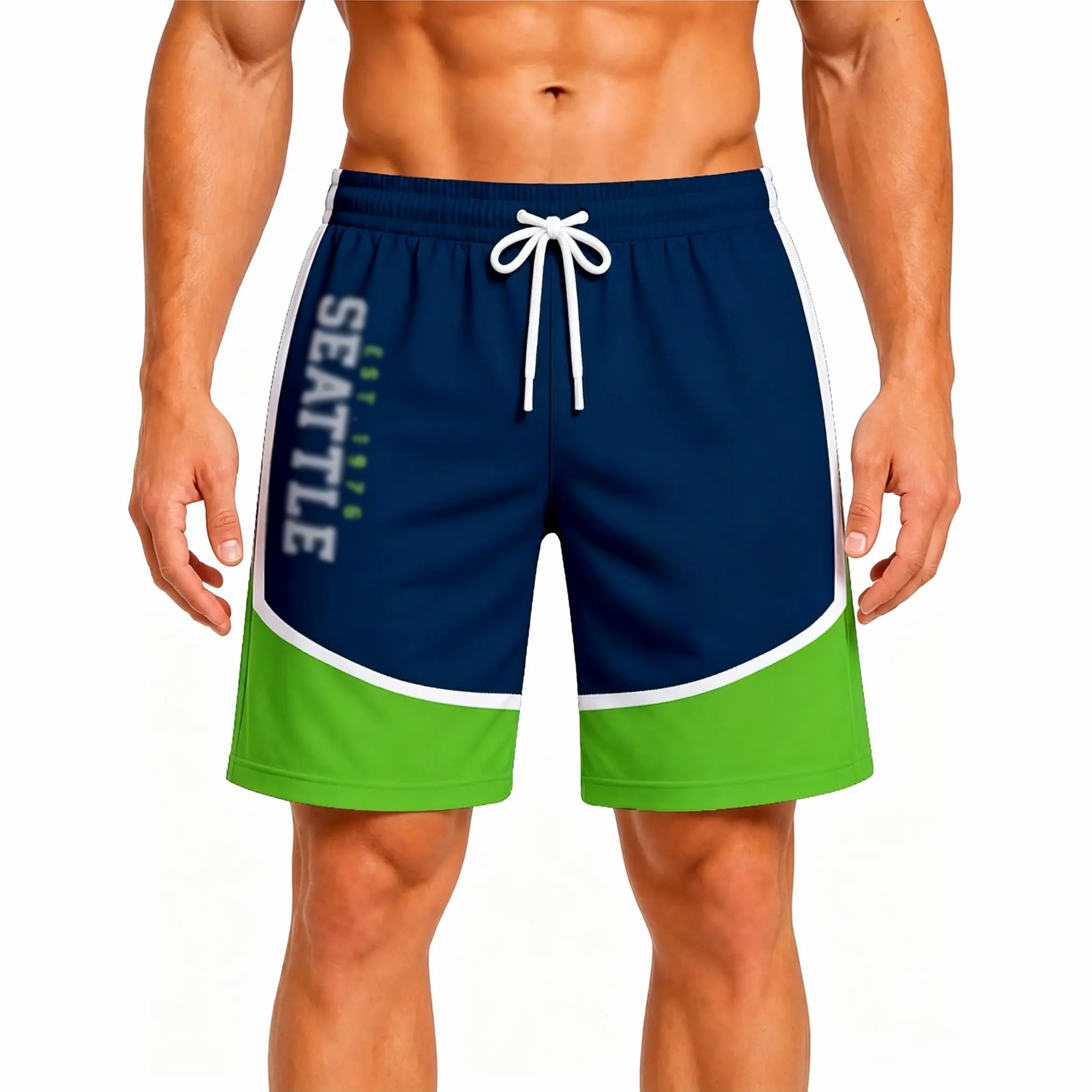 Men's Lined Board Shorts – Lightweight Quick-Dry Swim Trunks with Elastic Waistband