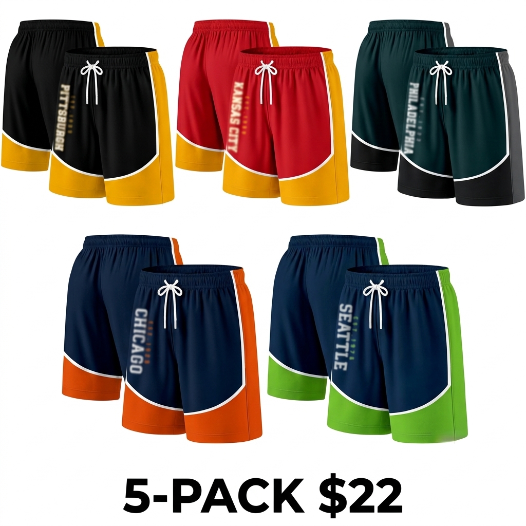 Men's Lined Board Shorts – Lightweight Quick-Dry Swim Trunks with Elastic Waistband