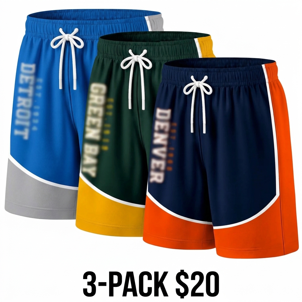 Men's Lined Board Shorts – Lightweight Quick-Dry Swim Trunks with Elastic Waistband