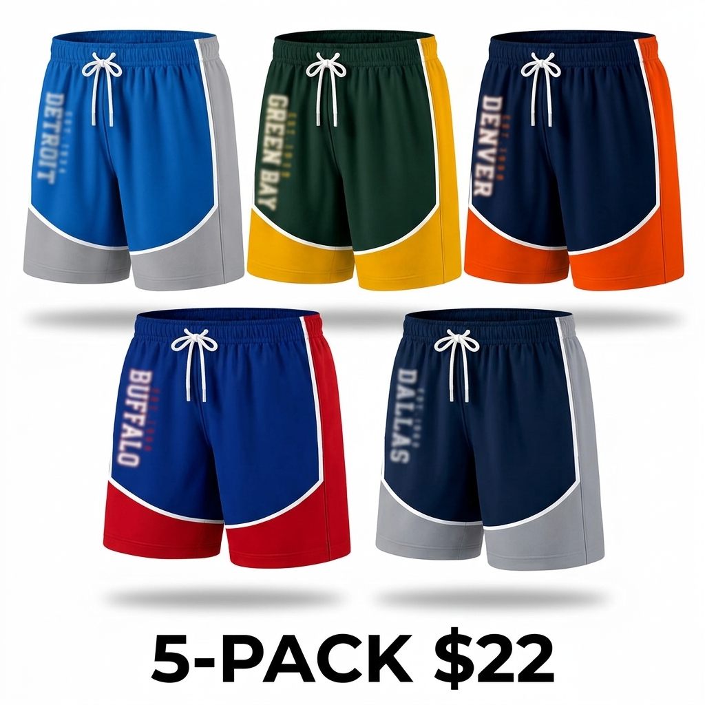 Men's Lined Board Shorts – Lightweight Quick-Dry Swim Trunks with Elastic Waistband