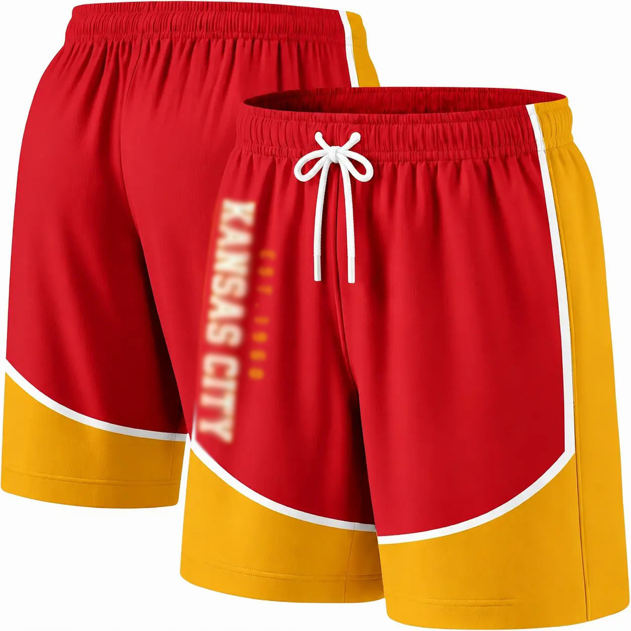 Men's Lined Board Shorts – Lightweight Quick-Dry Swim Trunks with Elastic Waistband