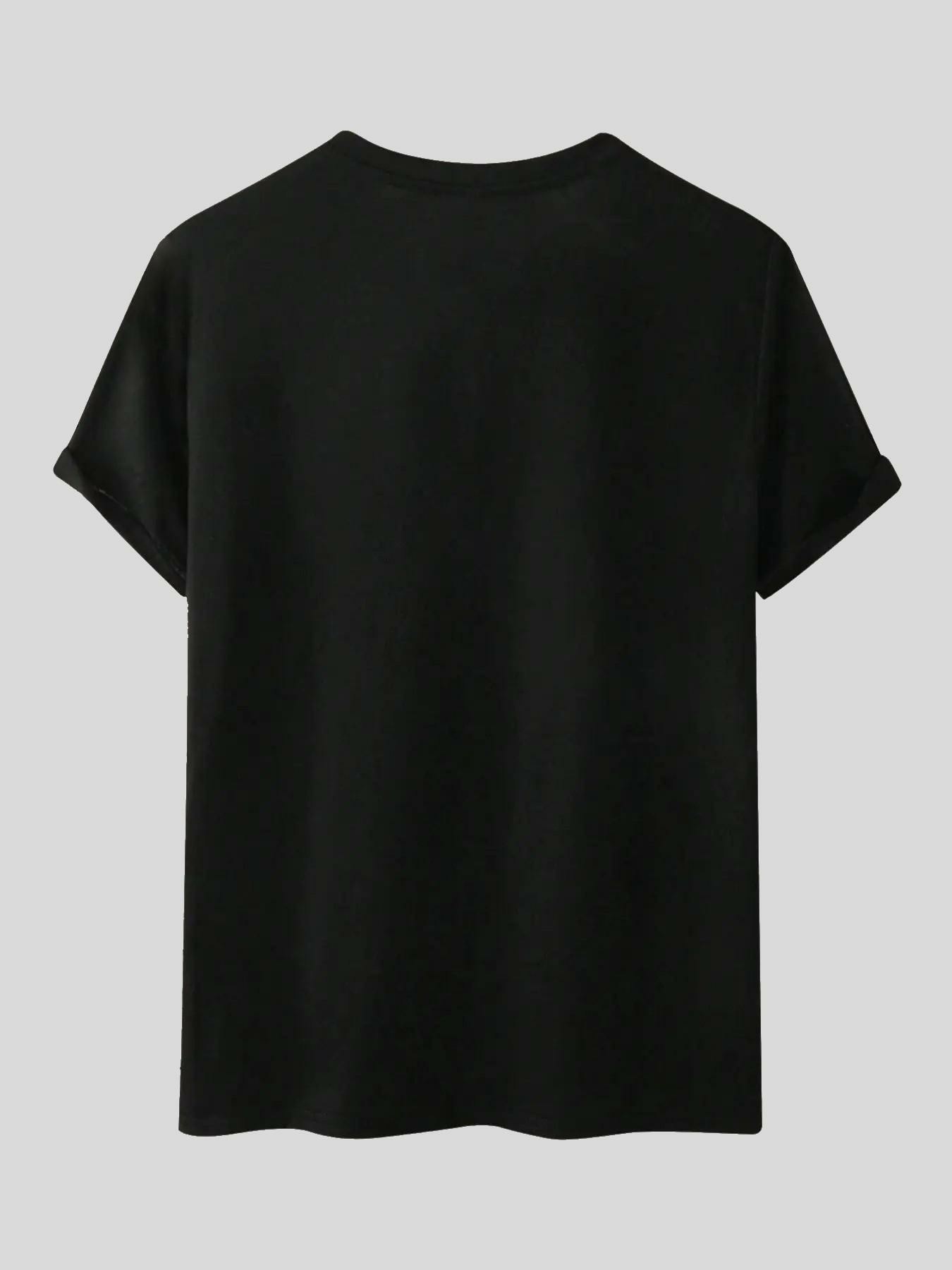 Men's Vertical Shield Graphic Tee – Western Cowboy Style Loose Short Sleeve Streetwear Shirt