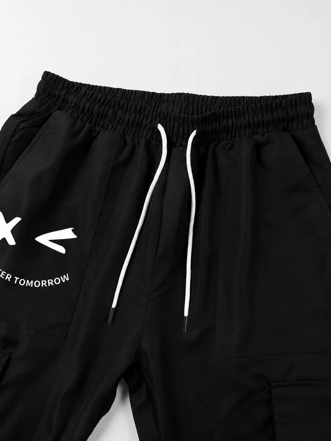 Men's Purple Cargo Jogger Pants – "Better Tomorrow" Print, Tear-Resistant, Multi-Pocket Streetwear