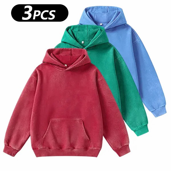 Unisex Vintage Washed Oversized Hoodie – Loose Fit Pullover with Kangaroo Pocket