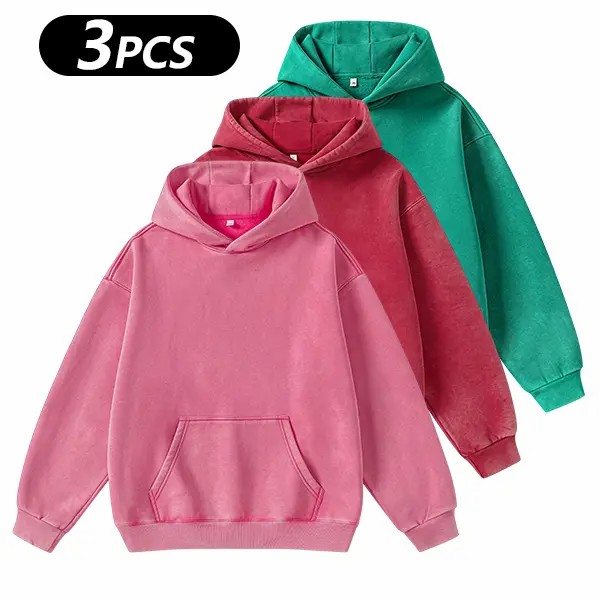 Unisex Vintage Washed Oversized Hoodie – Loose Fit Pullover with Kangaroo Pocket
