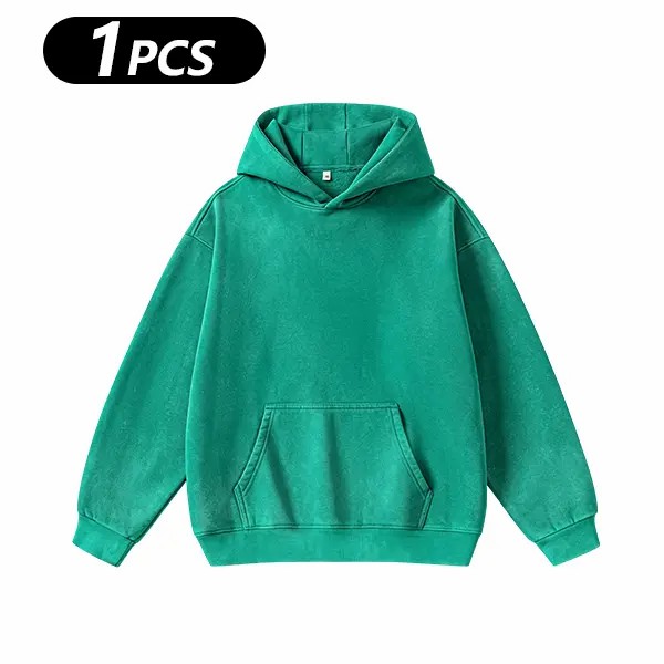 Unisex Vintage Washed Oversized Hoodie – Loose Fit Pullover with Kangaroo Pocket
