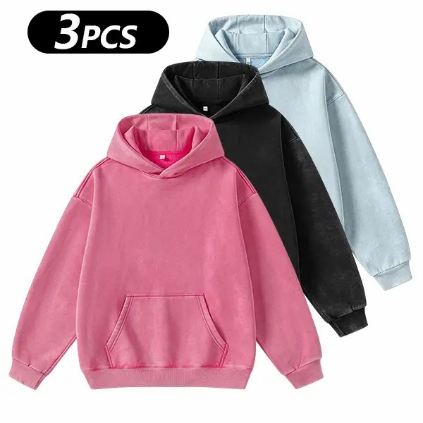 Unisex Vintage Washed Oversized Hoodie – Loose Fit Pullover with Kangaroo Pocket
