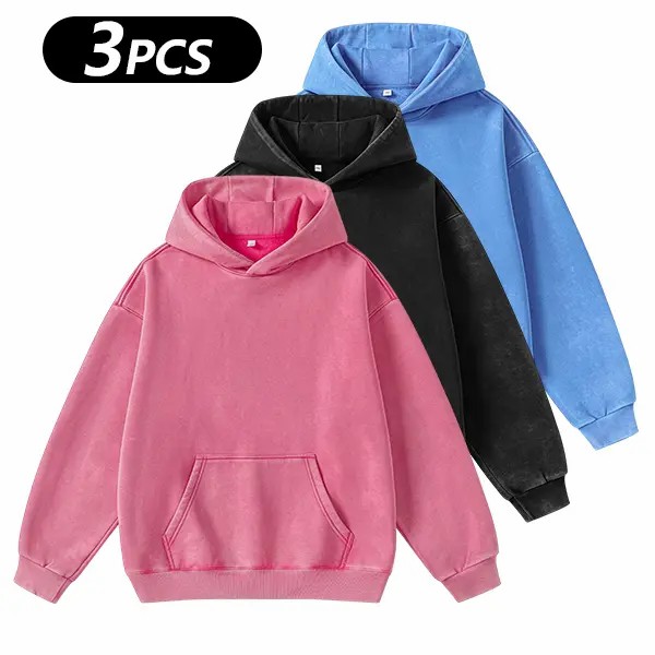 Unisex Vintage Washed Oversized Hoodie – Loose Fit Pullover with Kangaroo Pocket