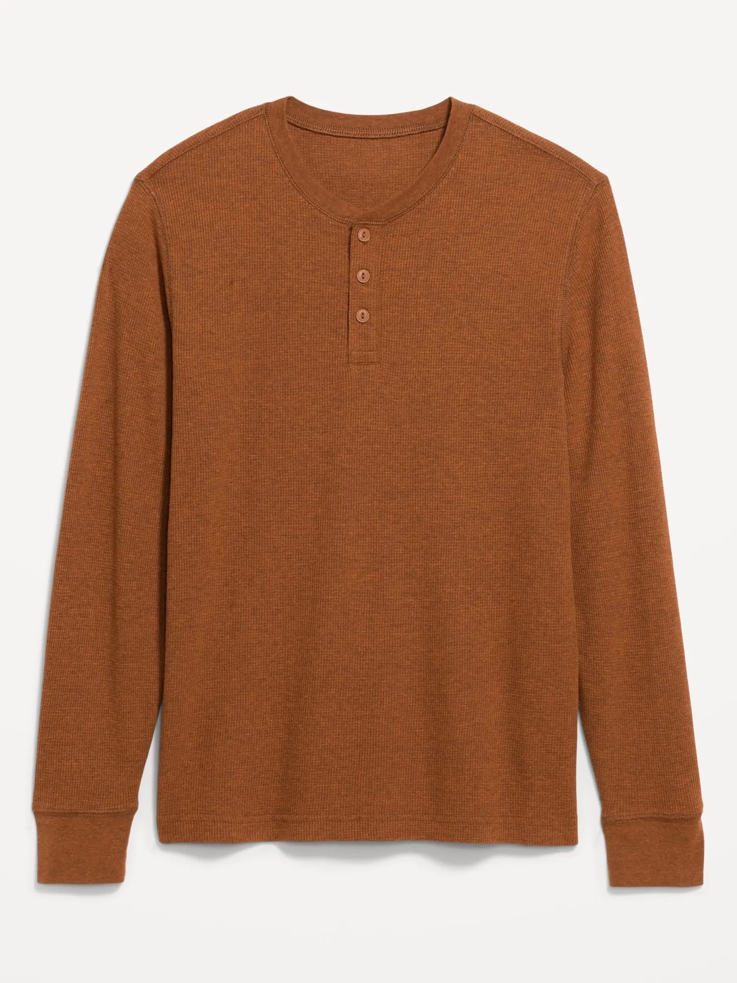 Men's Long Sleeve Waffle Henley T-Shirt – Relaxed Fit Casual Top (Regular & Tall Sizes)