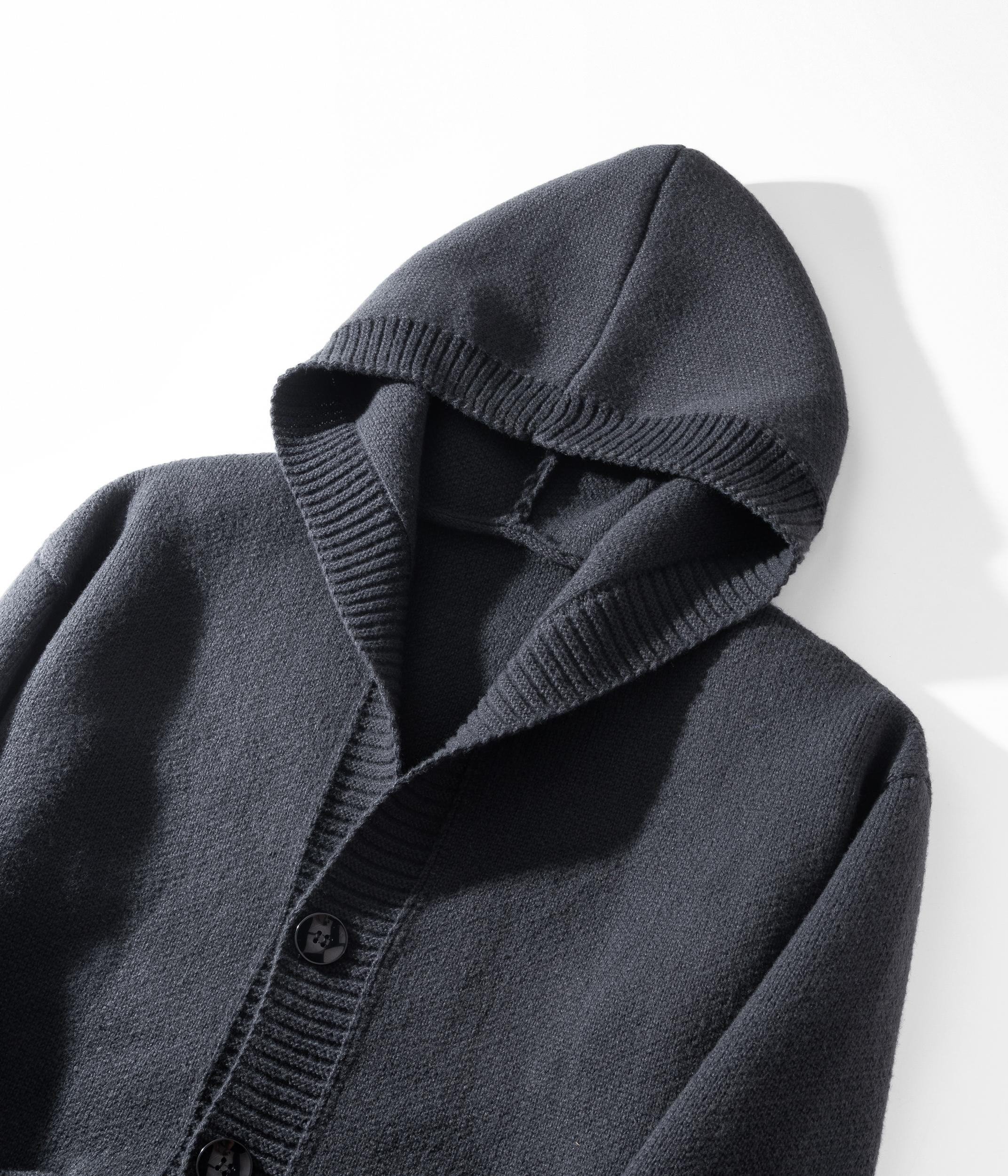Men's Plain Minimalist Solid Heavyweight Long-Sleeve Buttoned Hood Snap Sweatshirt - Casual Polyester Pullover, Personalized Soft Skin-Friendly Menswear, Fitted Retro Tops for Street Wear, Everyday Use (Polyester Keeps It Soft)
