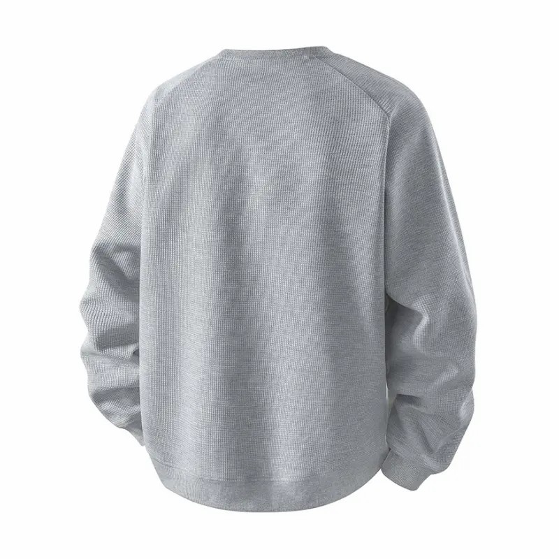 Men's Color-Block Contrast Sweatshirt – Loose Fit Patchwork Long-Sleeve Top