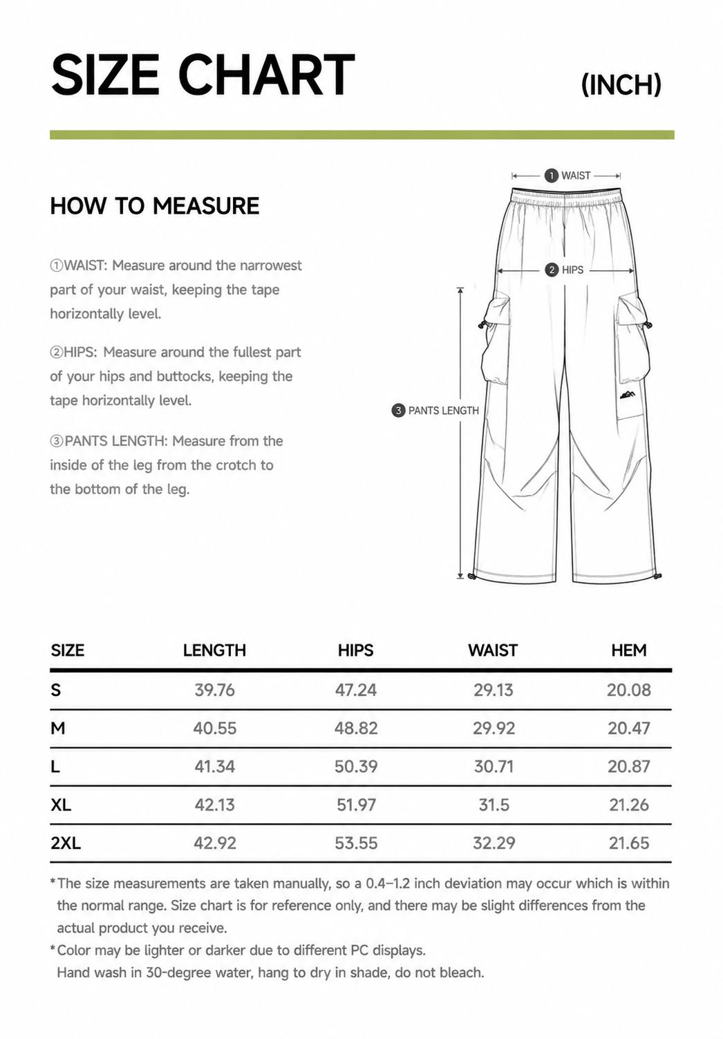 Unisex Baggy Cargo Parachute Pants, Lightweight Water-Resistant Outdoor Hiking Trousers, Loose-Fit Gorpcore Streetwear Pants for Men & Women Casual Elastic Waist Black