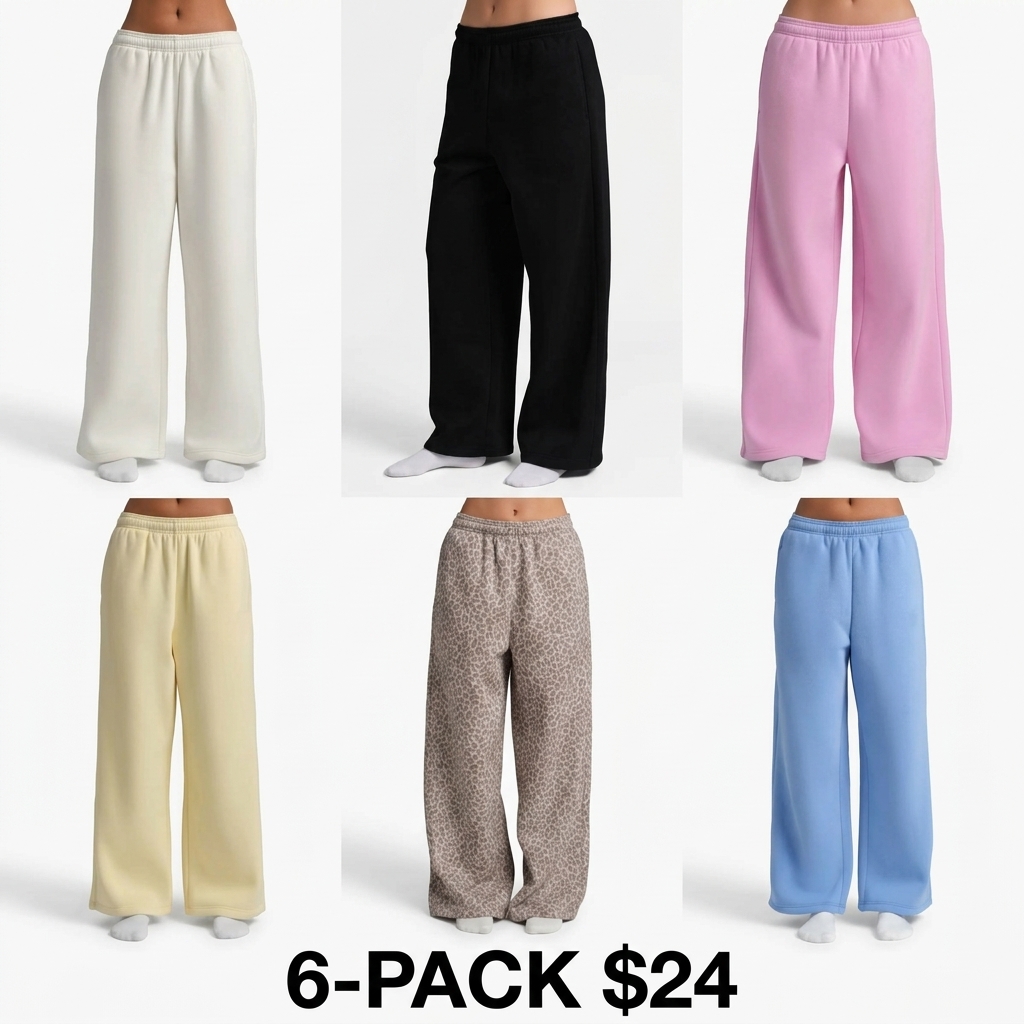 Unisex Relaxed Wide Leg Sweatpants – Ultra-Soft Heavyweight Fleece with Pockets