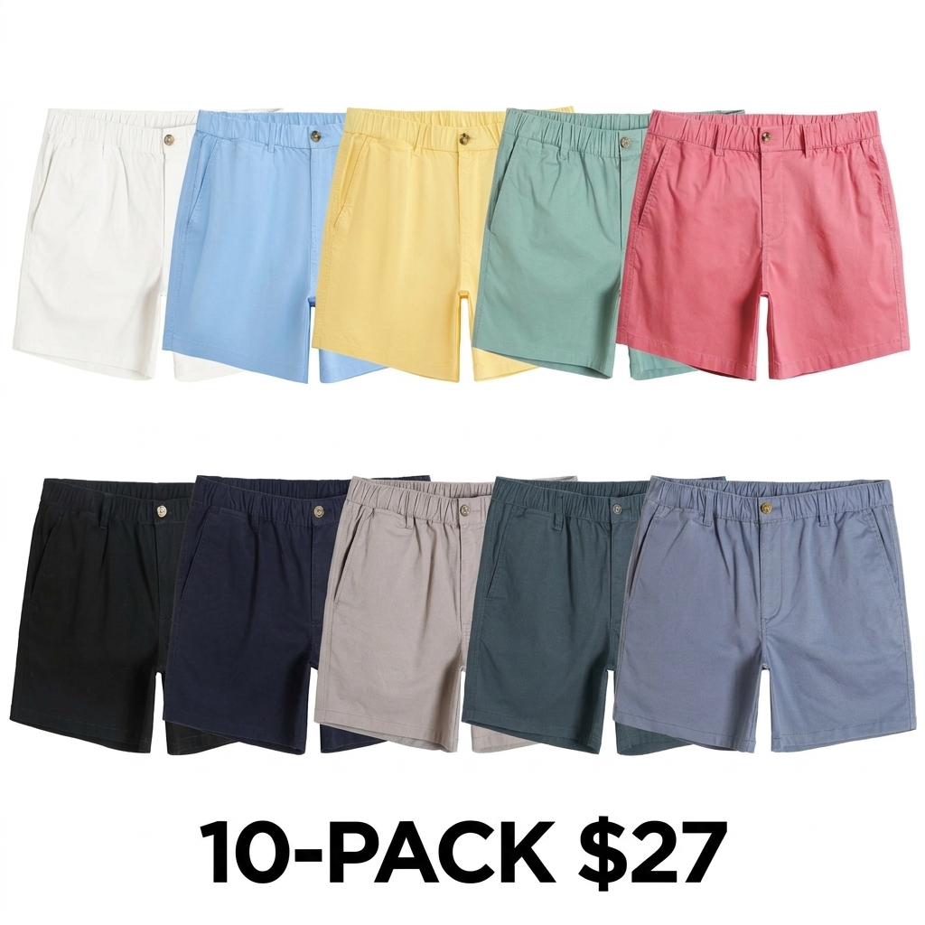 Men's 5.5" Cotton Mesh Shorts – Zipper Pockets, Comfortable Fit, Casual Summer Bottoms