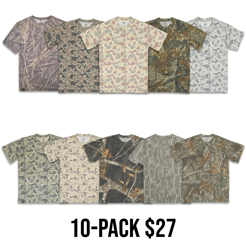 Magic Hat Camo Short Sleeve T-Shirt – Unique Casual Streetwear Tee