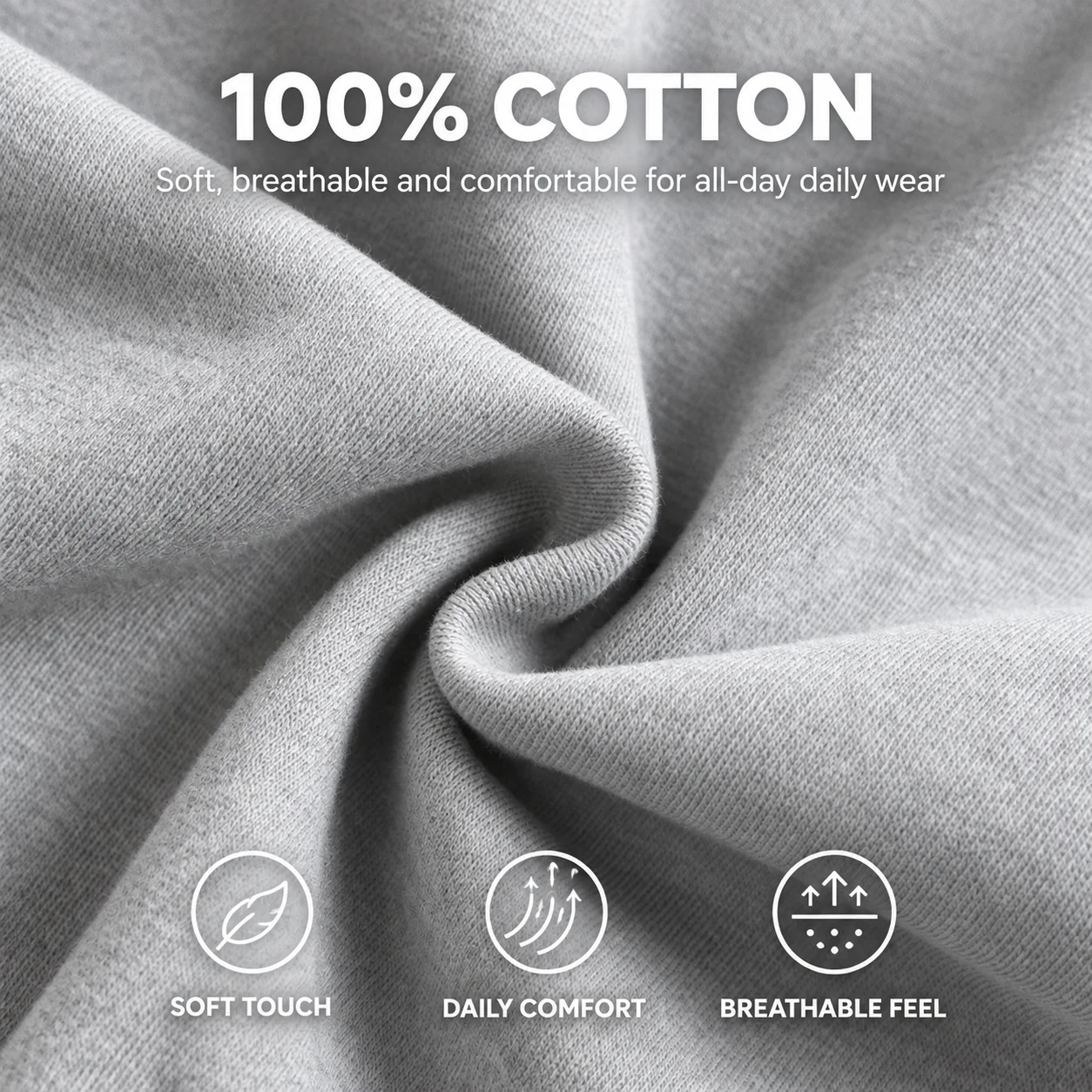 Men's 100% Cotton Full-Zip Loose Fit Athletic Hoodie for Fall & Winter