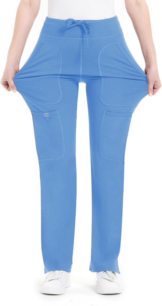 Women's Yoga Scrub Pants for Women - 4-Way Stretch Work Pants with 5 Pockets