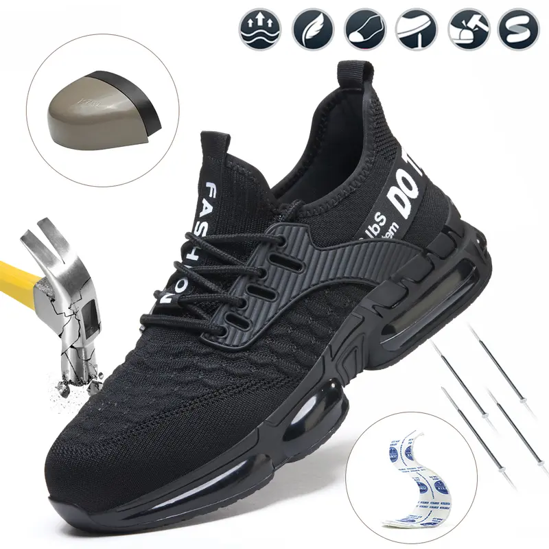 Men's Lightweight Steel Toe Safety Work Shoes